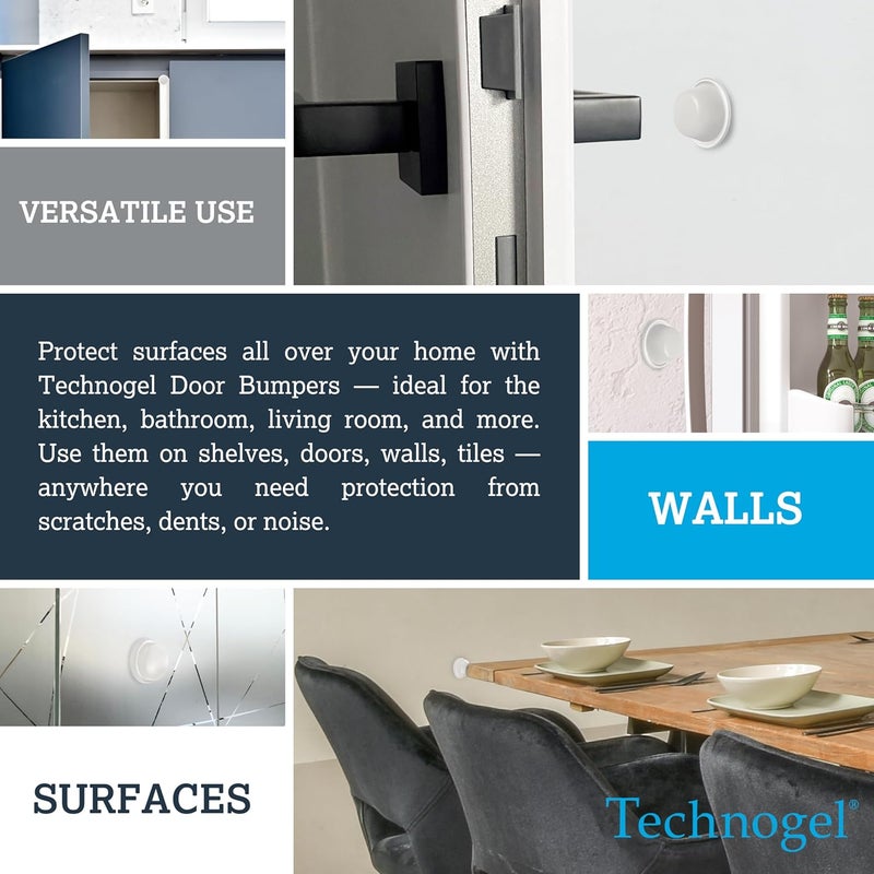 Technogel Protector, Transparent Peel-and-Stick Surface Protectors, High- Durable, Shock Absorbing, Reusable, Noise Damping, Door Bumpers (Small) - Image 5